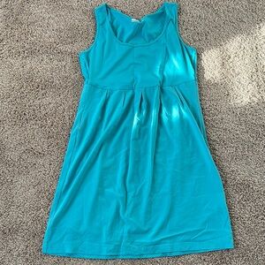 Columbia Women's Aqua Green Sleeveless Dress with pockets.